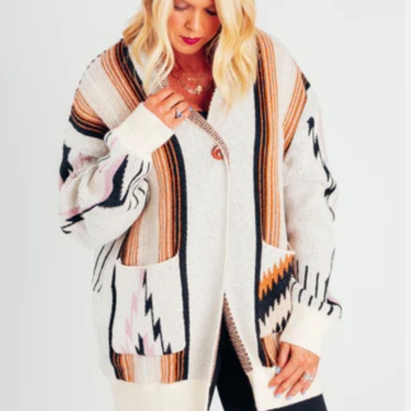 Remember that Day Tribal Print Cardigan - Picture 2 of 7